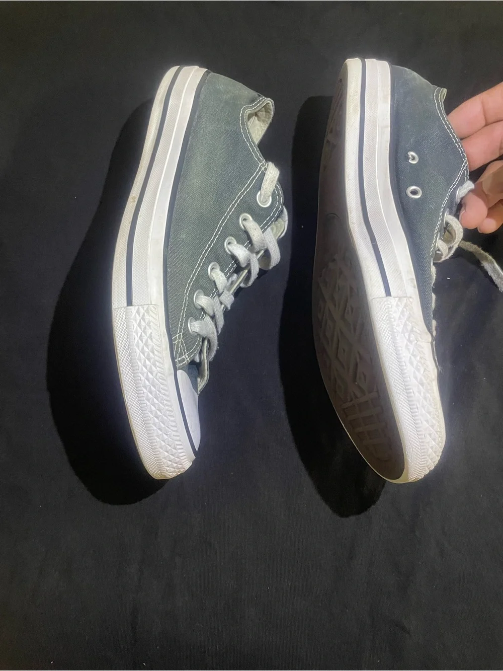 Converse Low-Top Kids Sneakers in Dark Gray with White Accents